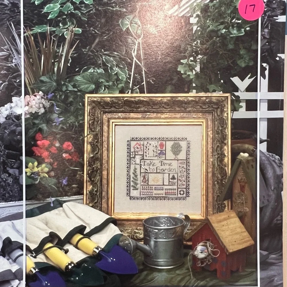 Jeanette Douglas Designs Take Time To Garden‎ Cross Stitch Pattern Needlepoint - Picture 4 of 4